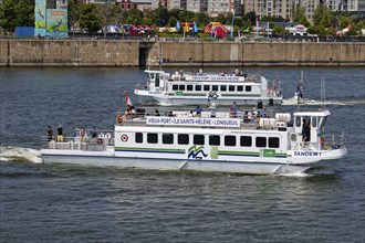 Ferryboat in the Old Port, Montreal, Province of Quebec, Canada, North America