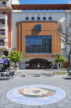 Mosaic of the theatre on the Rambla nova in Tarragona, Spain, Europe