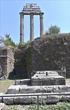 Three pillars of the temple of Castor and Pollux