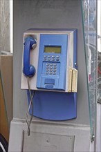 Public card phone booth in France