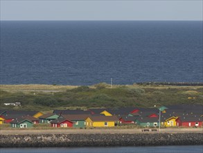 Colourful holiday homes on the Heligoland dune