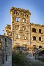 Abandoned ruin building of Termas Radium Hotel Serra da Pena in Sortelha, Portugal, Europe