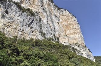 Cliffs above Ardeche, mountain landscape