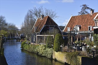 Edam, Netherlands. February 2023. The canals in Edam, Holland