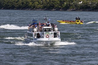 Ferryboat in the Old Port, Montreal, Province of Quebec, Canada, North America