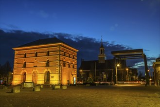 Den Helder, the netherlands. December 2012. The former Willemsoord shipyard in Den Helder by night.