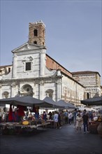 Lucca, Italy. September 18, 2023. the Sunday flea market at Lucca