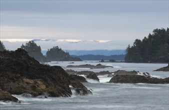 Rough surf on a section of the west coast of Vancouver Island