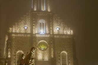 St. Peter the Apostle Mother Church (Igreja Matriz São Pedro Apóstolo) in night lights