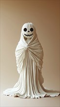 Spooky ghost costume, halloween concept, AI generated