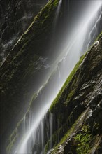 Water cascades in the Wimbachklamm gorge in Bavaria