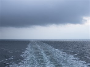 The wake of a ship on the Atlantic