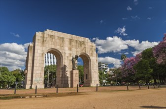 Porto Alegre, Rio Grande do Sul, Brazil, March 29, 2021: Monument to the expeditionary of