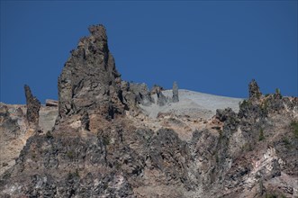 Hillman Peak on the crater rim of the former volcano Mount Mazama in Oregon, USA, North America