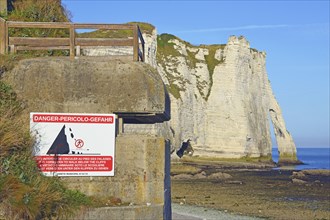 Etretat, german bunker on the seaside