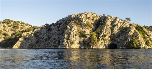 Hitlers Eye, sea tunnel, developed to protect submarines from air attacks, panoramic view, near