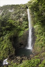 Middleham Falls waterfall, Morne Trois Pitons National Park, Dominica, Central America