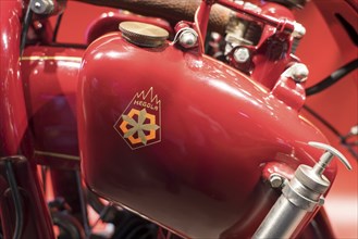 Logotype of the Megola Sport motorbike, Germany, 1922, PS.SPEICHER Museum, Einbeck, Lower Saxony,