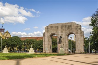 Porto Alegre, Rio Grande do Sul, Brazil, March 29, 2021: Monument to the expeditionary of