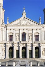 Mafra palace convent white stone entrance, in PortugalMafra palace convent white stone entrance, in