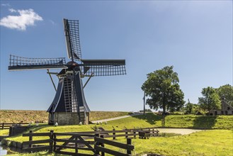 Enkhuizen, Netherlands, June 2022. The mill on the grounds of the Zuiderzee Museum in Enkhuizen