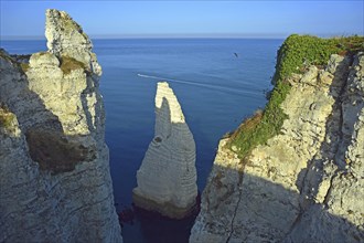 Etretat, cliffs and sea