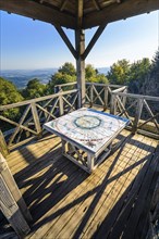 Saint Rigaud mountain and his observation tower, Le Beaujolais, France, Europe