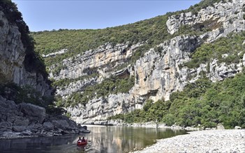 River landscape by canoe