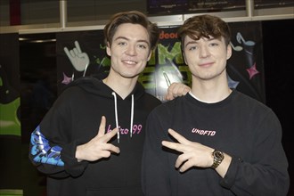 DORTMUND, Germany, December 1st 2018: Die Lochis (German YouTube personalities) at Nickelodeon