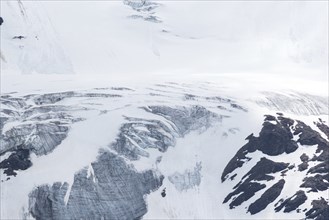 Glacier in the Stelvio National Park in South Tyrol at an altitude of 3000 metres