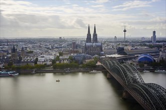 Cologne Cathedral Koelner Dom seen from the top of Cologne Koeln Triangle building