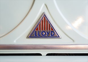 Logotype of the Lloyd LT 500, Lloyd Motoren Werke G.m.b.H., 1955, Germany, Europe