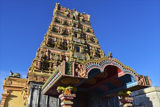 Den Helder, the Netherlands. December 2021. The colorful ornaments and decorations of a Hindu