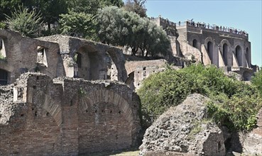 Remains of the wall at the foot of the Palatine