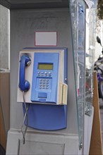 Public card phone booth in France