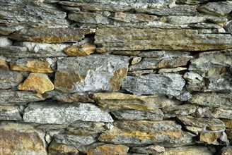 Dry stone walling, Isole di Brissago, Ticino, Switzerland, Europe