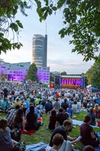 Open air concert in Essen's Stadtgarten Park, summer concert of the state government, North