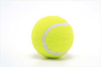 Sports equipment, single yellow tennis ball