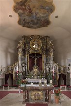 Chancel of St. James the Elder, built 1757-1792, Viereth-Trunstadt, Lower Franconia, Bavaria,