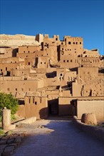 Adobe buildings of the Berber Ksar or fortified village of Ait Benhaddou, Sous-Massa-Dra Morocco