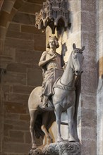 Equestrian statue Bamberg Rider, Bamberg, Upper Franconia, Bavaria, Germany, Europe