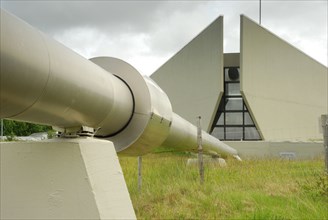 Hot water pipeline and pump station, Geothermal energy, Geothermal energy, Iceland, Europe