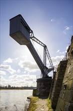 Former Übigau shipyard. A technical monument is a huge iron slewing crane with a lifting capacity