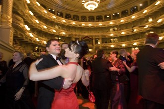 Semperoper Ball in Dresden For the Opera Ball in Dresden, the auditorium and stage of the