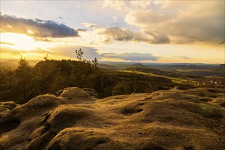 Sunset at Papstein in Saxon Switzerland