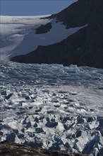 Glacier hike on the Svartisen glacier, Helgeland, Norway, Europe