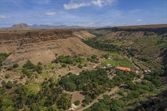 View through valley. Ciudad Velha. Cidade Velha. Santiago. Cabo Verde. Africa