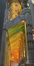 Interior of the Sagrada Família, Church of the Atonement of the Holy Family, architect Antoni