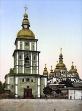 St. Michael's Monastery, Kiev, Russia, Ukraine, c. 1890, Historic, digitally enhanced reproduction