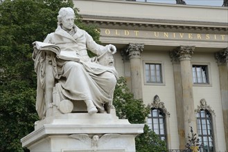 Wilhelm von Humboldt Memorial, Humboldt University of Berlin, Berlin, Germany, Europe